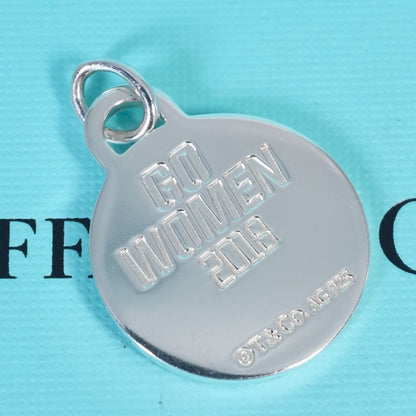 Tiffany & Co Sterling Silver 925 Go Women Marathon 2018 Pendant Top Charm