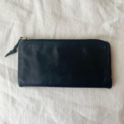 PORTER SOAK LONG WALLET Yoshida Bag 101-06053 Black Cow Leather Used Natural