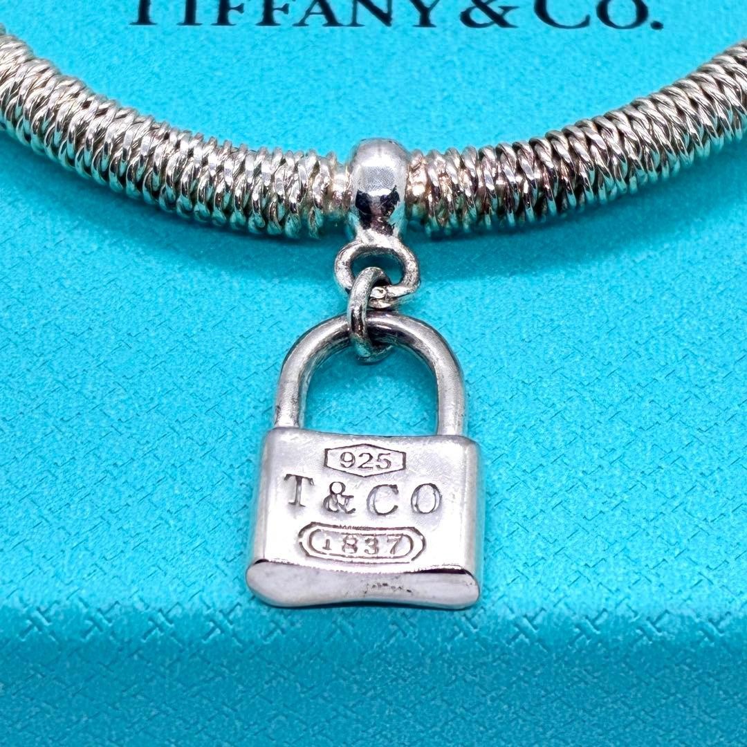 Tiffany Co Somerset Mesh Bangle Bracelet Padlock Sterling Silver 925 Used No Box