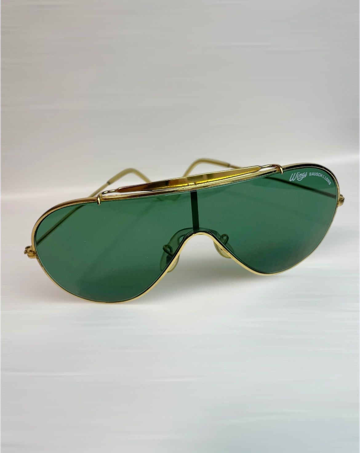 Ray Ban Wings Single Lens Sunglasses Bausch Lomb USA Vintage Designer Eyewear