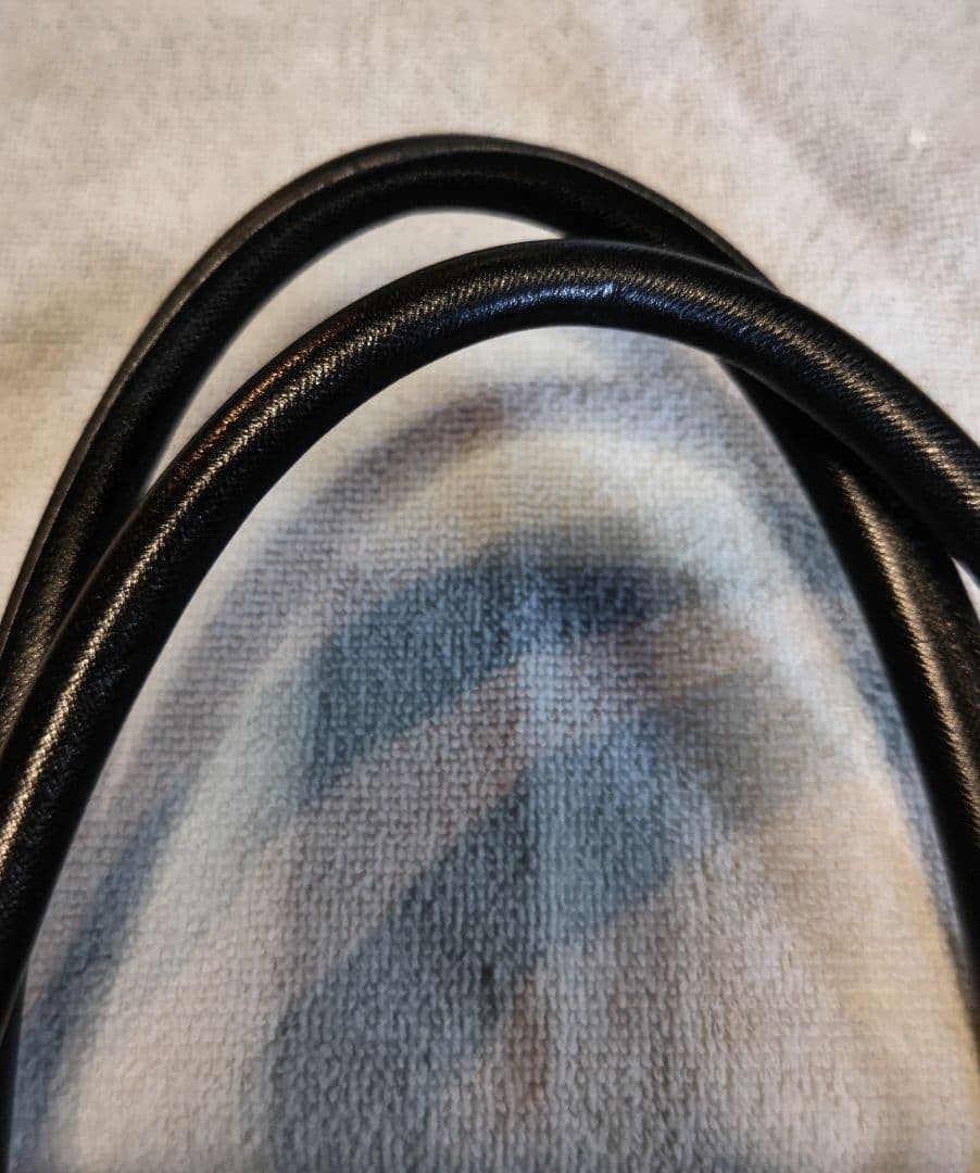 Tiffany & Co Black Leather Tote Shoulder Bag Gold Hardware 41x30x15cm