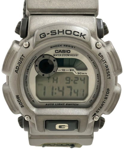 CASIO G-SHOCK GW-9000 Quartz Mens Watch Silver Resin Case Green Nylon Band Used