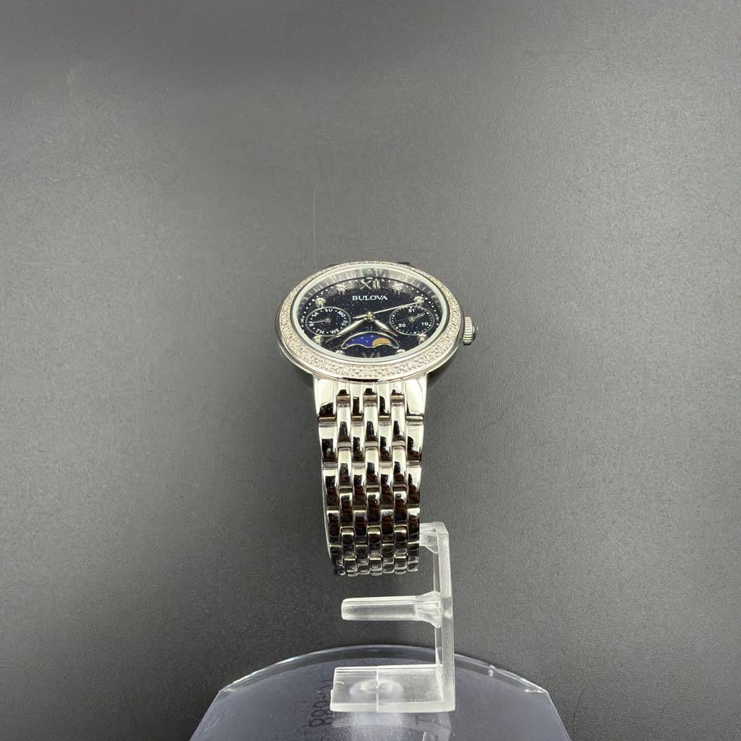 Bulova 96R210 Moon Phase Day Date Starry Sky Quartz Analog Watch Men
