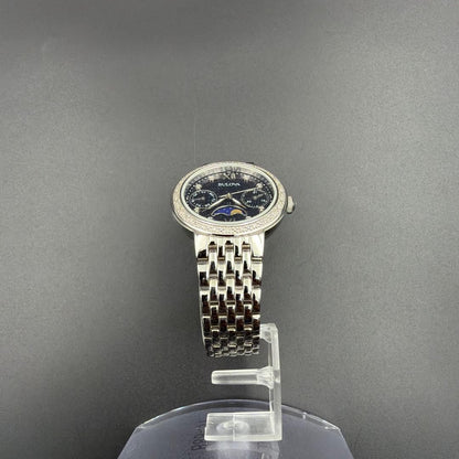 Bulova 96R210 Moon Phase Day Date Starry Sky Quartz Analog Watch Men