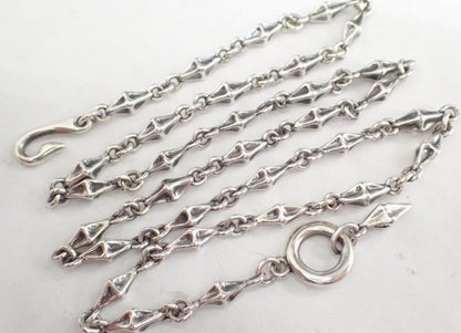 Bloody Mary Tiny Bone Chain Necklace Silver 925 50cm 19.7" Used 24.9ｇ Hook