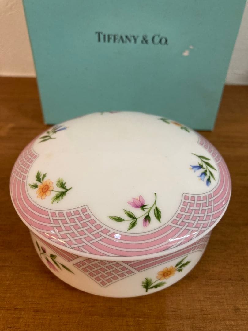 Tiffany & Co. Ceramic Trinket Box Sugar Pot Tiffany Bouquet Made In Japan