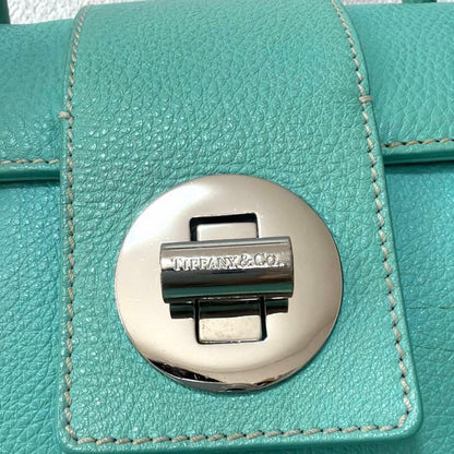 Tiffany & Co Manhattan Satchel Tiffany Blue Calf Leather Handbag Silver Hardware