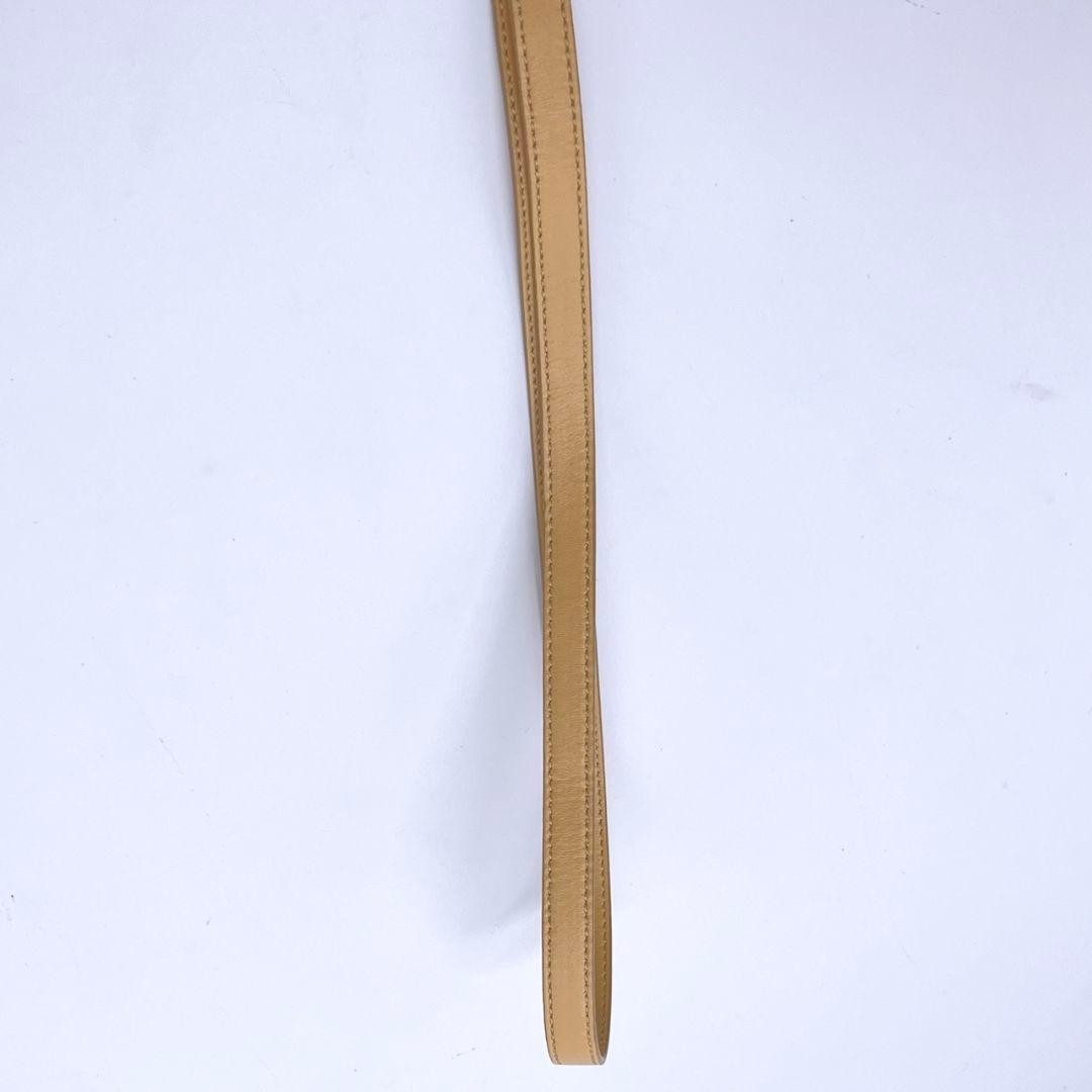 Excellent Tiffany & Co Shoulder Strap Beige Leather L 110cm 43.3in