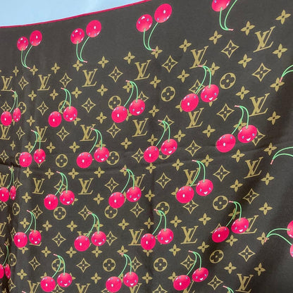 Louis Vuitton x Takashi Murakami Cerises Cherry Monogram Silk Scarf M71962 2005