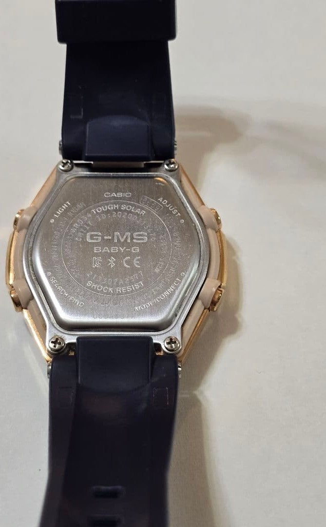 CASIO BABY-G MSG-B100G-2AJF G-MS Tough Solar Watch Gold Black Resin 37.2mm