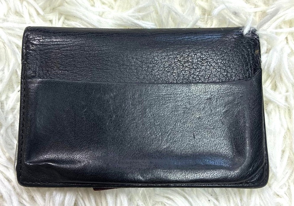 Cartier Must de Cartier Card Case Wallet Black Bordeaux Leather 2.8x4.3in Used
