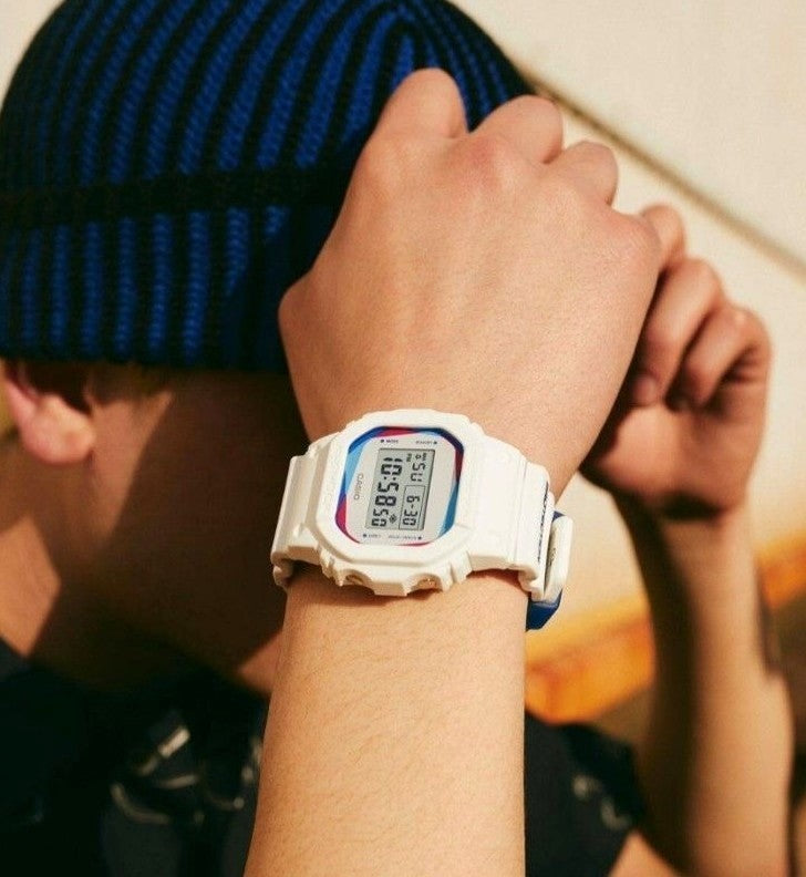 CASIO G-SHOCK DWE-5600PR-2JR 5600 Series Digital Watch Blue Resin Unused