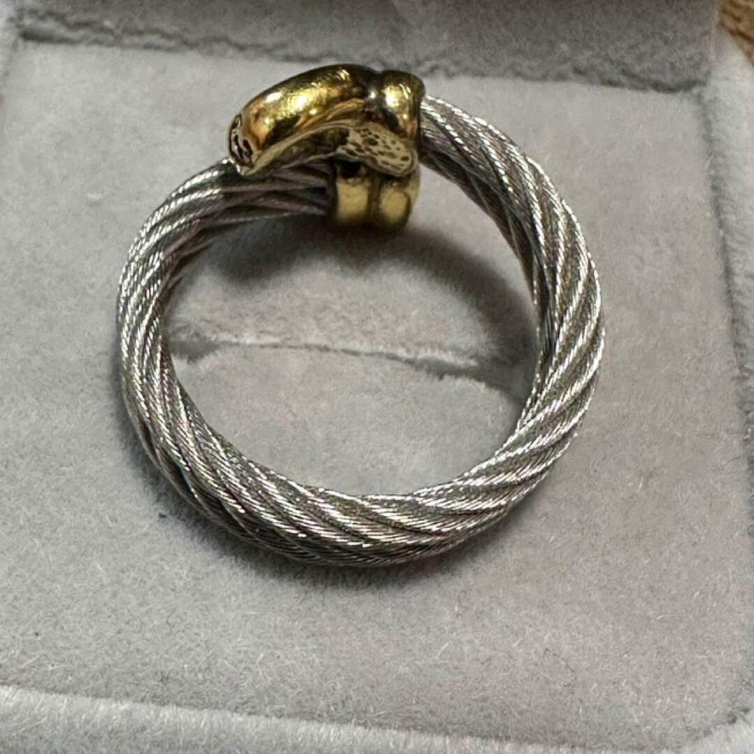 Rare Philippe Charriol Cable Design Ring Gold Silver Size 61 US 9.5 Used Japan