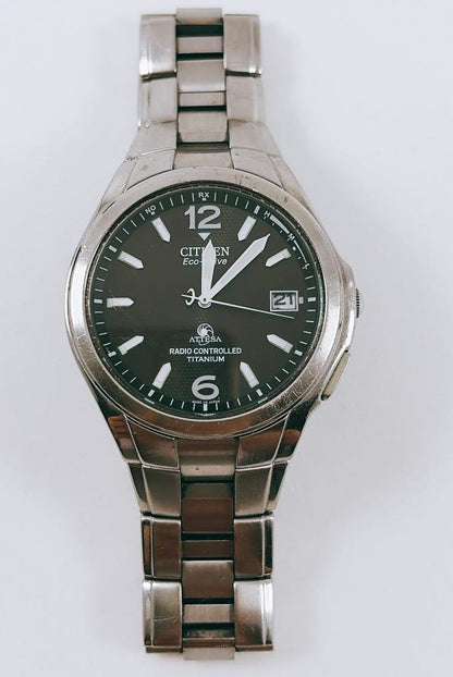CITIZEN ATTESA ATD53-2611 Eco-Drive Radio Controlled Titanium Mens Watch 38mm