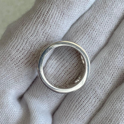 Tiffany & Co Sterling Silver 925 Heart Stencil Cutout Ring Size 53 US 6.5 Rare