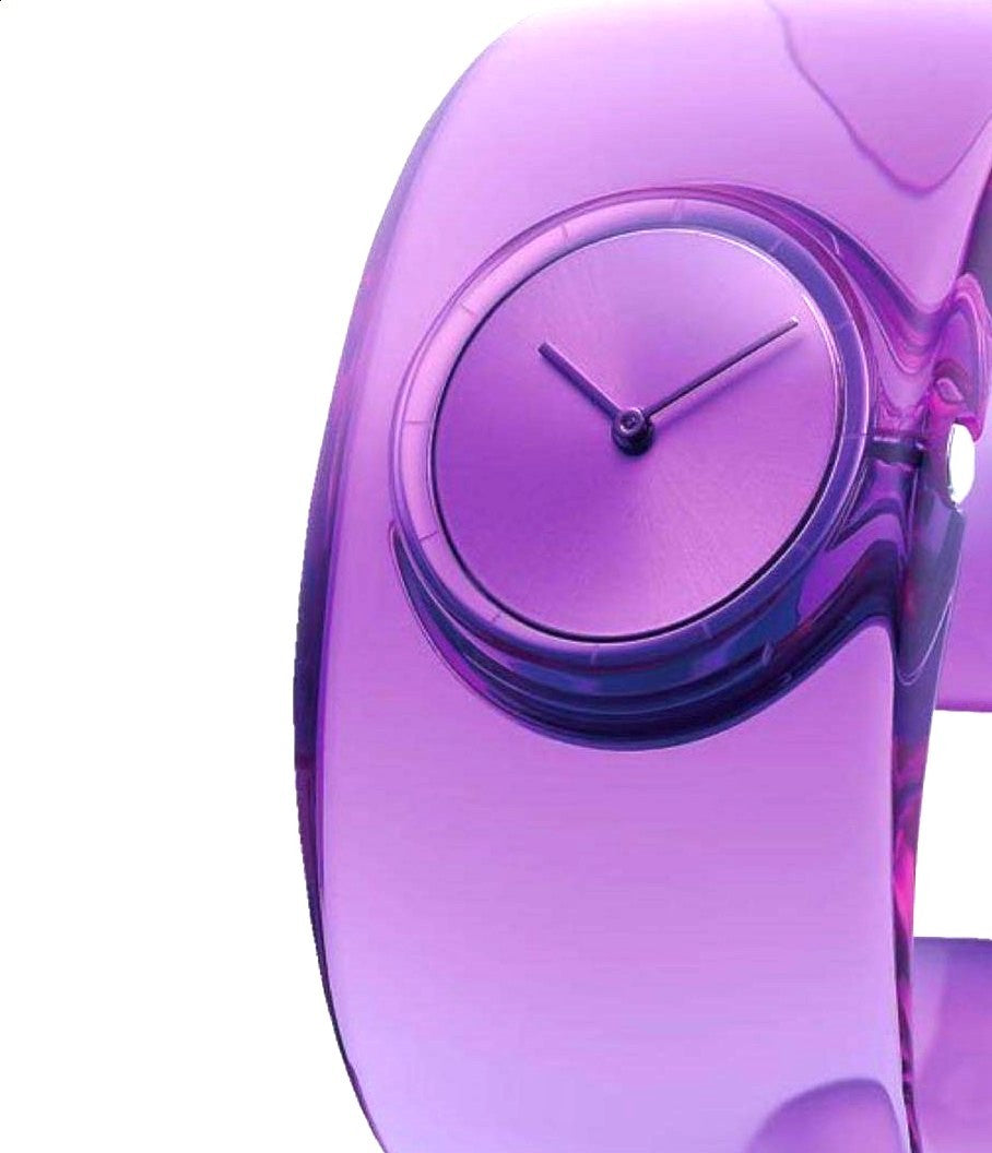 ISSEY MIYAKE O Series Bangle Watch Purple Transparent Tokujin Yoshioka Japan