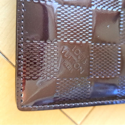 Louis Vuitton Agenda Cover Damier Vernis Notebook Case Bordeaux Patent Leather