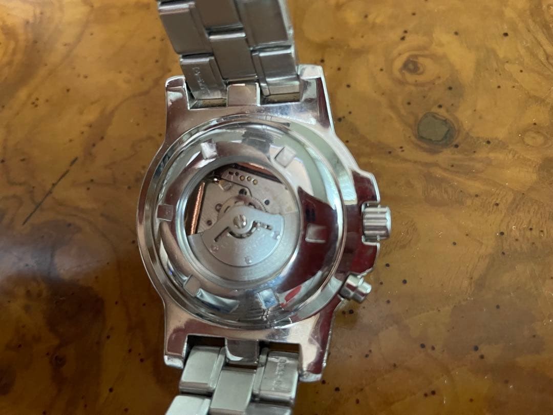 Seiko Kinetic 5M62 0BP0 Blue Dial Date Watch Men 100m Secondary Battery Replaced