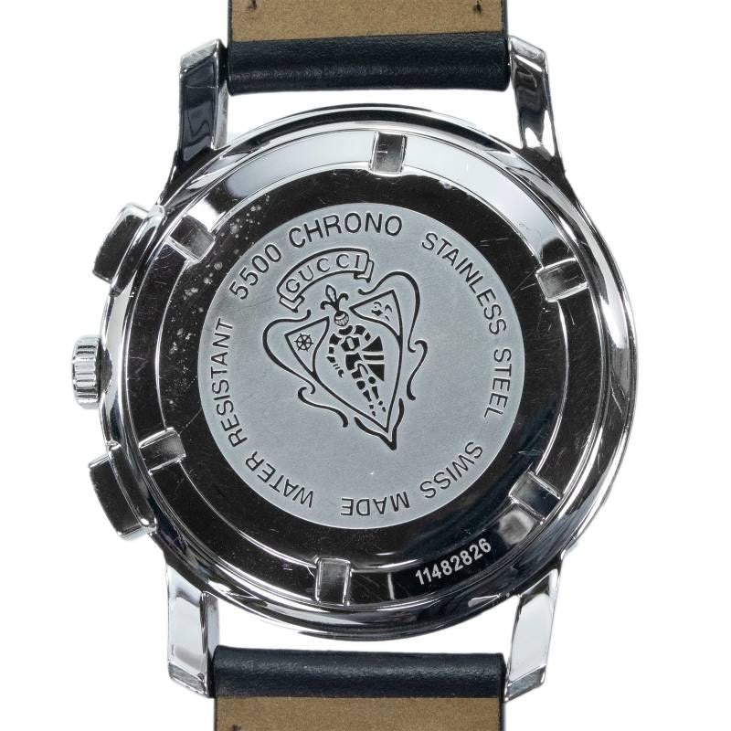 Gucci 5500 YA055206 Chronograph Black Dial Day Date Quartz Watch Men 11482826