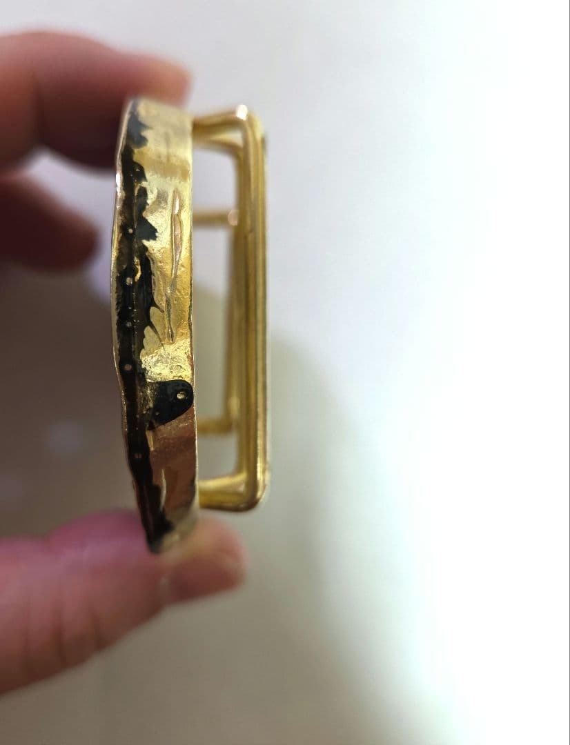 Auth Christian Lacroix Antique Vintage Gold Belt Buckle 30-40 Years Old Used