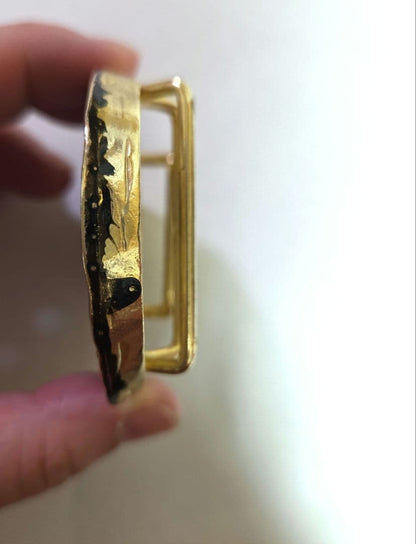 Auth Christian Lacroix Antique Vintage Gold Belt Buckle 30-40 Years Old Used