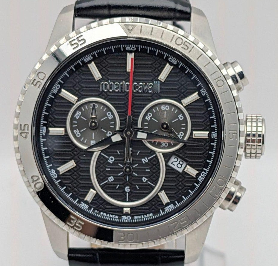 Roberto Cavalli by FRANCK MULLER 1G061 Chronograph Quartz Watch Men Excellent
