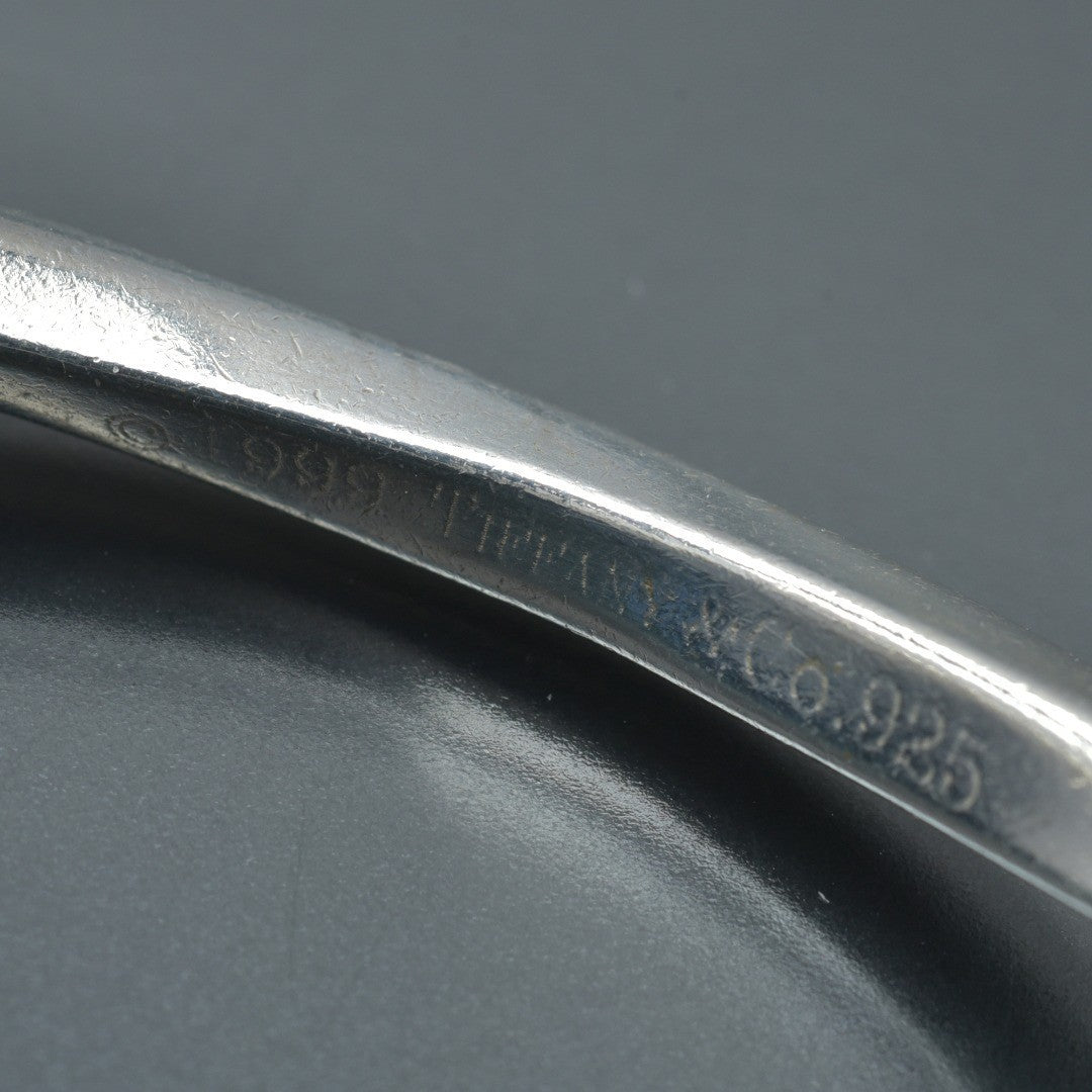 Tiffany & Co Sterling Silver 925 Knife Edge Twisted Bangle L 22cm 8.6in