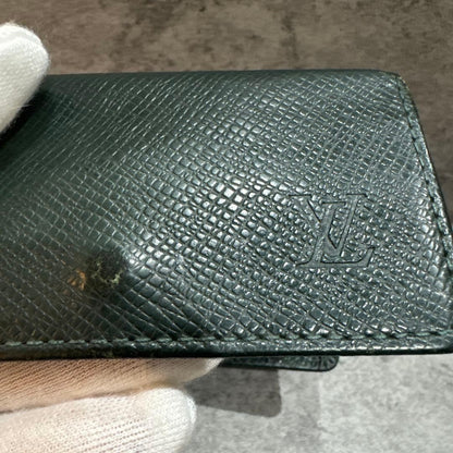 Louis Vuitton Authentic Taiga Leather Multicles Key Case Dark Green Used