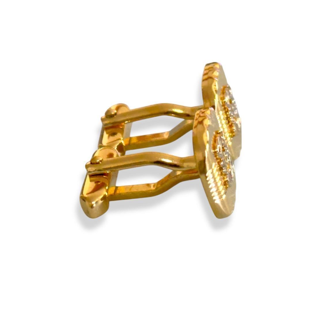 Loewe Anagram Gold Tone Cufflinks Excellent