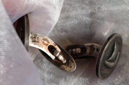 Georg Jensen Vintage Viking Ship Cufflinks Sterling Silver 925 Denmark Men