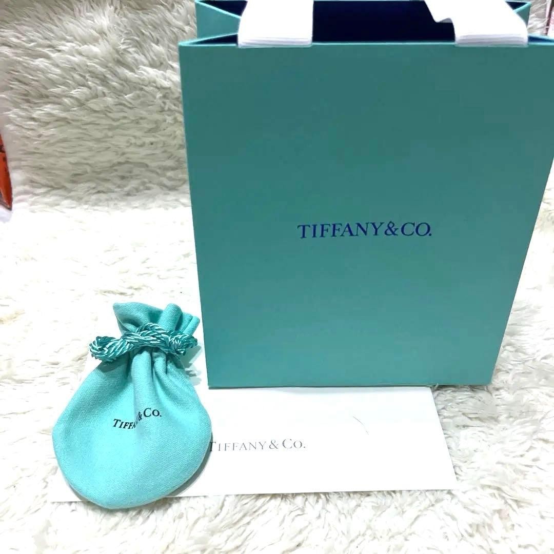 Tiffany&Co. Authentic Open Heart Ribbon Necklace 925 Silver 18K Gold 43 cm 16.9"