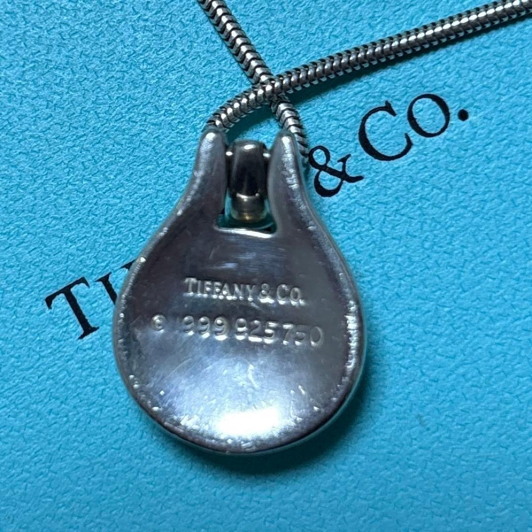 Tiffany & Co 1999 Hematite Silver 925 & 18K Gold 750 Wire Necklace Pendant Used