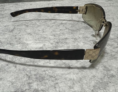 Gucci GG1799/S Rimless Sunglasses Gold Brown Tortoiseshell Temple 60 15 125