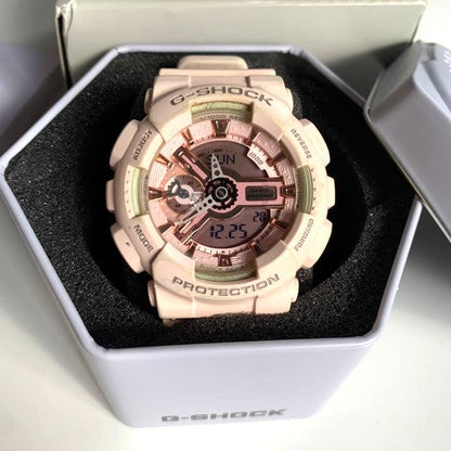 CASIO G-SHOCK GMA-S110MP-4A1CR Womens Watch Pink Rose Gold Dial Analog Digital