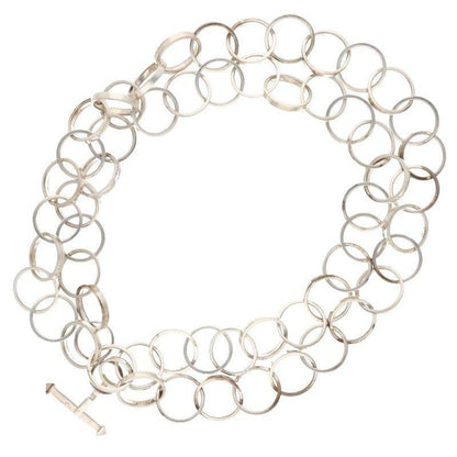Tiffany & Co Sterling Silver 925 Ring Link Long Necklace Paloma Picasso L 96.5cm