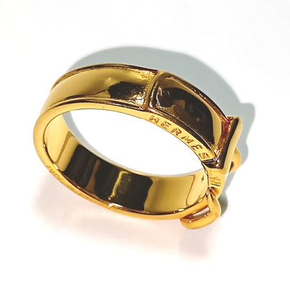 Hermes Authentic Santuaire Scarf Ring Gold 23mm 0.91" France With Box Used Gold