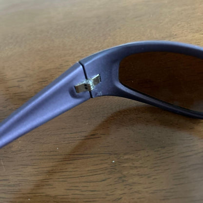 Arnette Vtg 90s Catfish Sunglasses Purple Brown Frame Surf Snowboard Italy Used