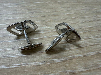 Mikimoto Authentic Silver Pearl Cufflinks Elegant Design With Case Used Japan
