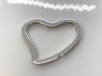 Tiffany & Co. Silver 925 Open Heart Key Ring Key Holder Key Charm Elsa Peretti