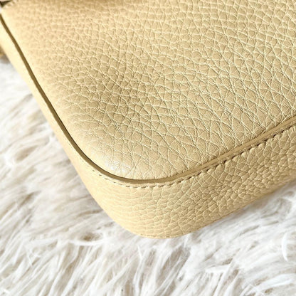 Tiffany & Co Gold Hardware Beige Leather Mini Handbag Top Handle Near Mint