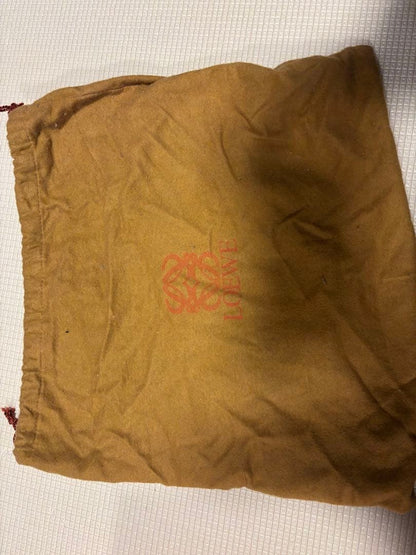 Authentic LOEWE Velazquez Vanity Makeup Pouch Orange Leather Vintage Limited