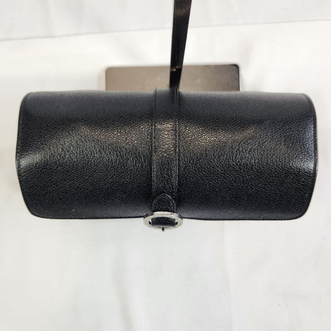 Excellent Rare Bvlgari Black Leather Accessories Jewelry Case Travel Portable
