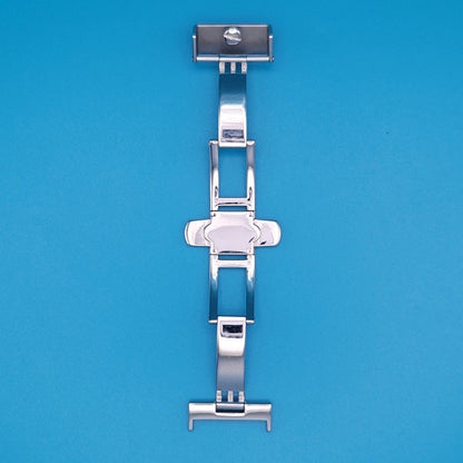 MUHLE GLASHUTTE 16mm Silver Tone Butterfly Buckle Used