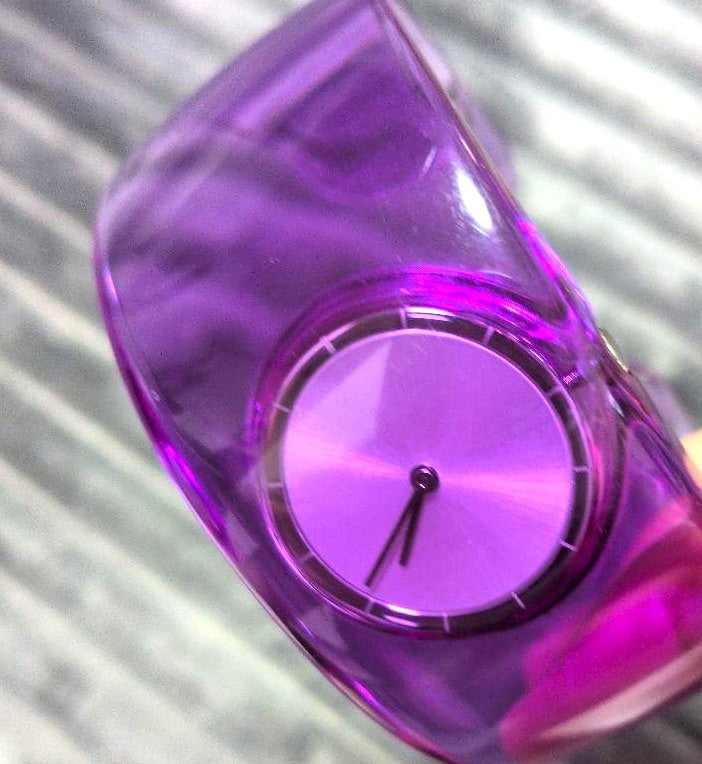 ISSEY MIYAKE O Series Bangle Watch Purple Transparent Tokujin Yoshioka Japan