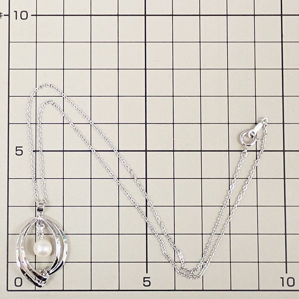 MIKIMOTO Akoya Pearl Pendant Necklace Silver SV925 White Cream Pre-Owned Japan