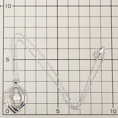 MIKIMOTO Akoya Pearl Pendant Necklace Silver SV925 White Cream Pre-Owned Japan