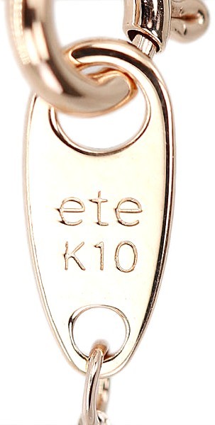 ete Diamond Solitaire Necklace K10 Pink Gold Milgrain Halo Pendant Pre-Owned