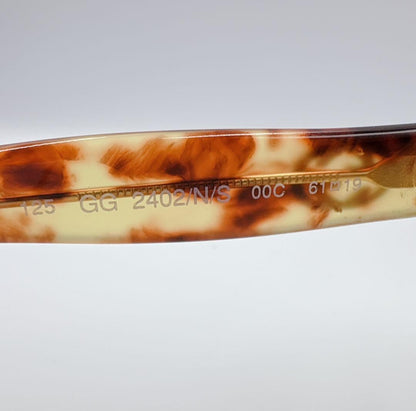 GUCCI GG2402/N/S Sunglasses Pattern Brown Gold Interlocking GG