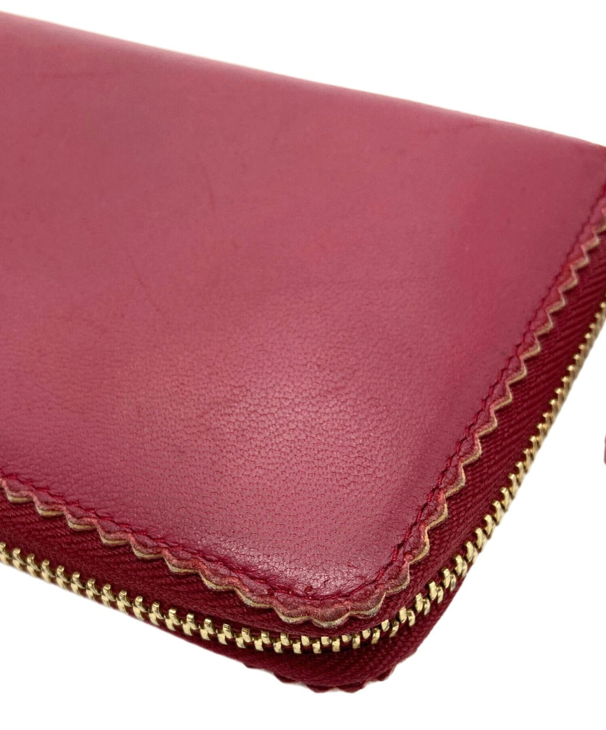 LOEWE Anagram Zip Around Long Wallet Red Nappa Leather Tassel Zipper Spain