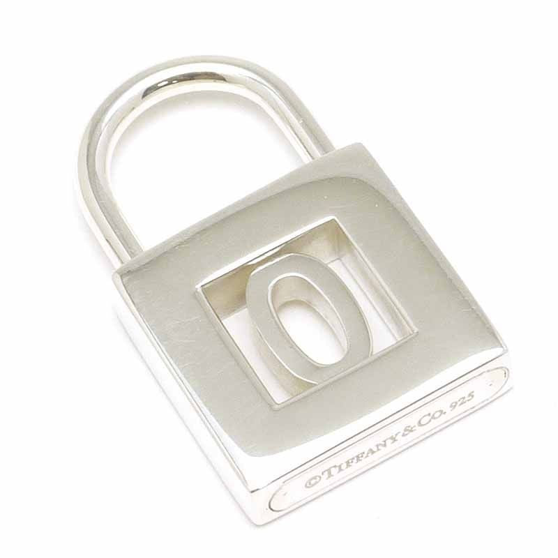 Tiffany & Co. Silver 925 Alphabet Number 0 Padlock Pendant Charm Cadena Rare